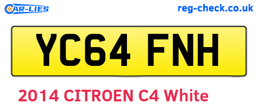 YC64FNH are the vehicle registration plates.