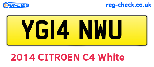 YG14NWU are the vehicle registration plates.