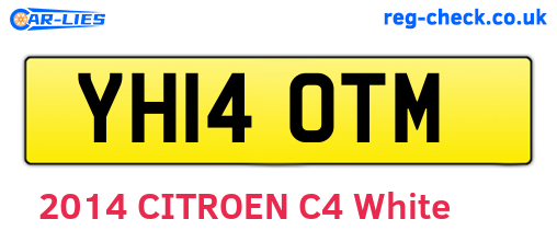 YH14OTM are the vehicle registration plates.