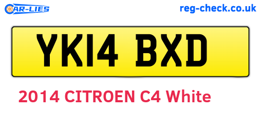YK14BXD are the vehicle registration plates.