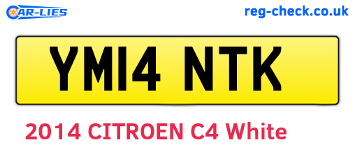 YM14NTK are the vehicle registration plates.