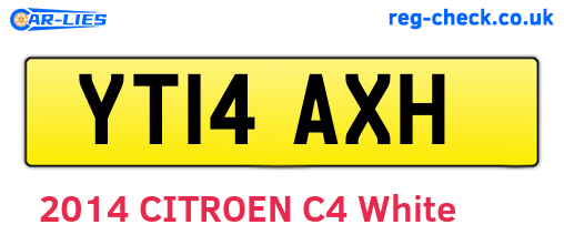 YT14AXH are the vehicle registration plates.