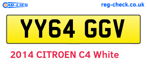 YY64GGV are the vehicle registration plates.