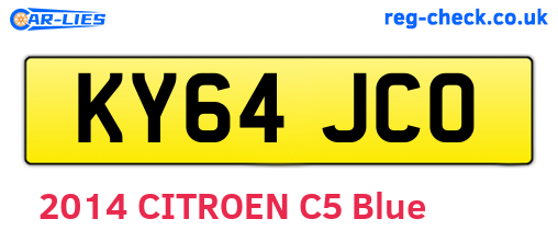 KY64JCO are the vehicle registration plates.