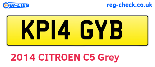 KP14GYB are the vehicle registration plates.