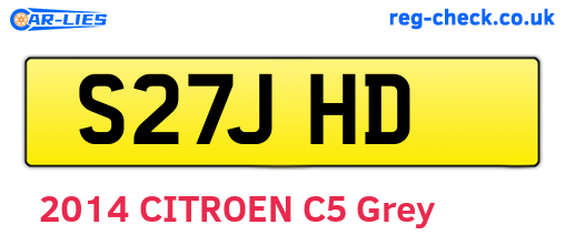 S27JHD are the vehicle registration plates.