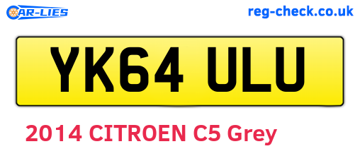 YK64ULU are the vehicle registration plates.