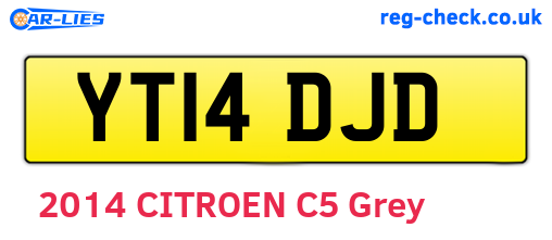 YT14DJD are the vehicle registration plates.