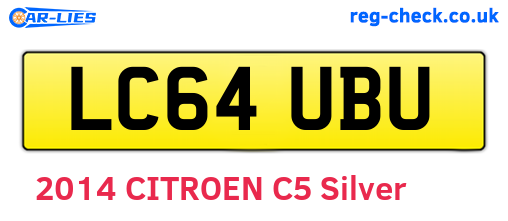 LC64UBU are the vehicle registration plates.