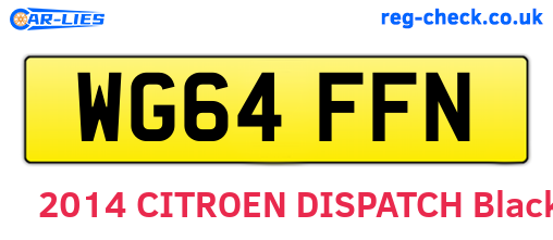 WG64FFN are the vehicle registration plates.