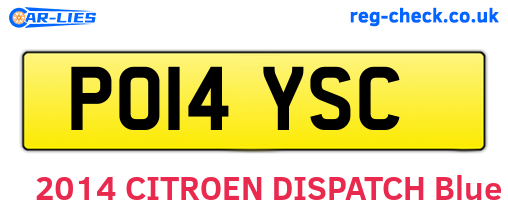 PO14YSC are the vehicle registration plates.