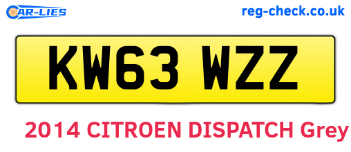 KW63WZZ are the vehicle registration plates.