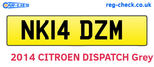 NK14DZM are the vehicle registration plates.