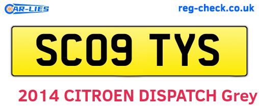 SC09TYS are the vehicle registration plates.