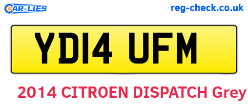 YD14UFM are the vehicle registration plates.