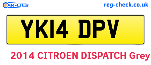 YK14DPV are the vehicle registration plates.