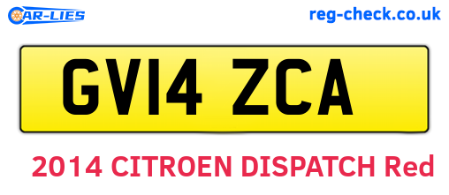 GV14ZCA are the vehicle registration plates.