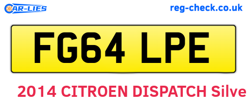 FG64LPE are the vehicle registration plates.