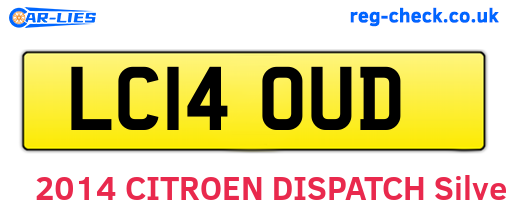 LC14OUD are the vehicle registration plates.