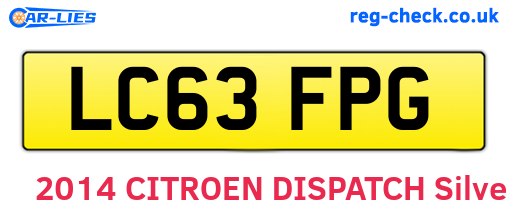 LC63FPG are the vehicle registration plates.