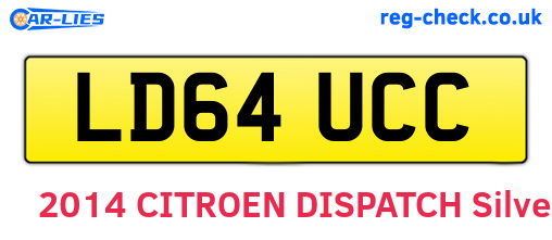 LD64UCC are the vehicle registration plates.
