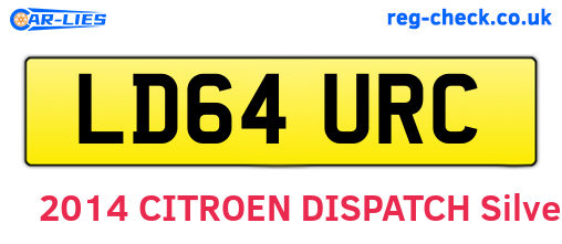 LD64URC are the vehicle registration plates.