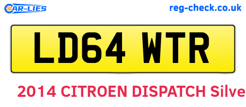 LD64WTR are the vehicle registration plates.