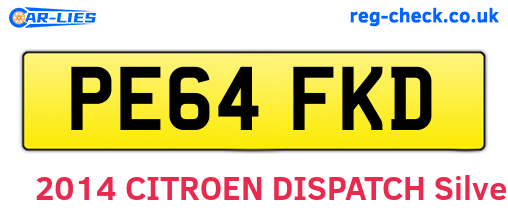 PE64FKD are the vehicle registration plates.
