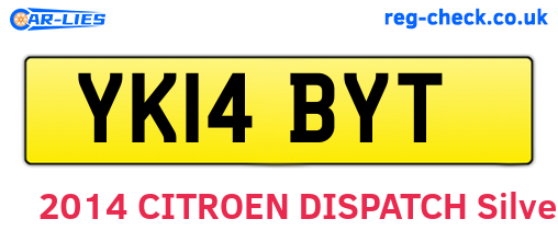 YK14BYT are the vehicle registration plates.