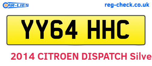 YY64HHC are the vehicle registration plates.