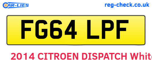 FG64LPF are the vehicle registration plates.