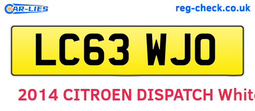LC63WJO are the vehicle registration plates.