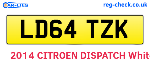 LD64TZK are the vehicle registration plates.
