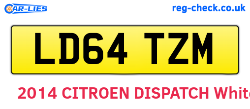 LD64TZM are the vehicle registration plates.