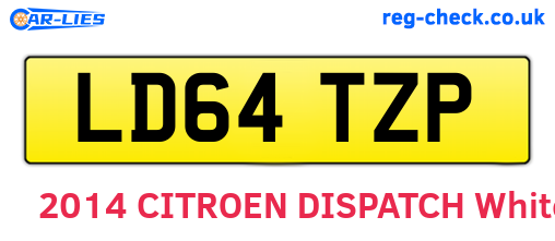 LD64TZP are the vehicle registration plates.