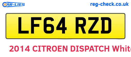 LF64RZD are the vehicle registration plates.