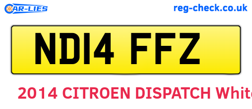ND14FFZ are the vehicle registration plates.