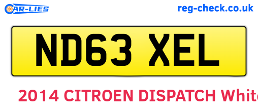 ND63XEL are the vehicle registration plates.