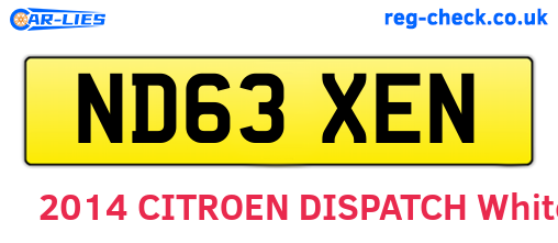 ND63XEN are the vehicle registration plates.