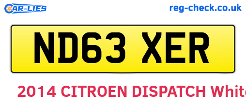 ND63XER are the vehicle registration plates.