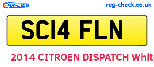 SC14FLN are the vehicle registration plates.