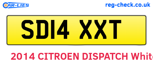 SD14XXT are the vehicle registration plates.
