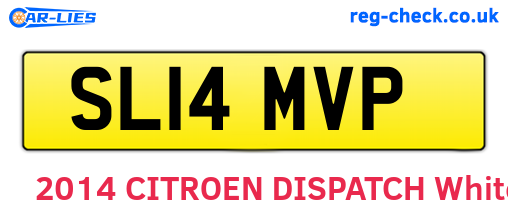 SL14MVP are the vehicle registration plates.