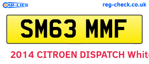 SM63MMF are the vehicle registration plates.