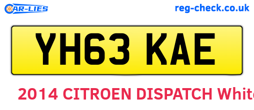 YH63KAE are the vehicle registration plates.