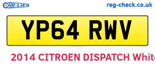 YP64RWV are the vehicle registration plates.