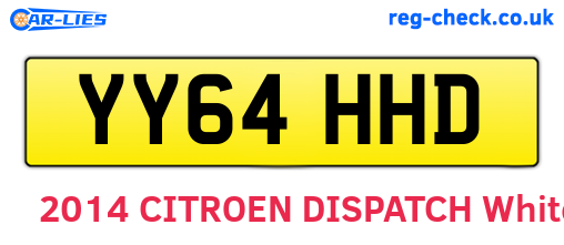 YY64HHD are the vehicle registration plates.