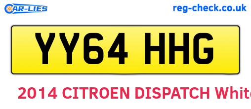 YY64HHG are the vehicle registration plates.