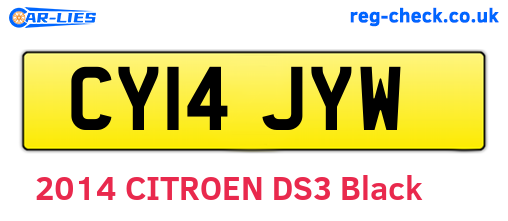 CY14JYW are the vehicle registration plates.