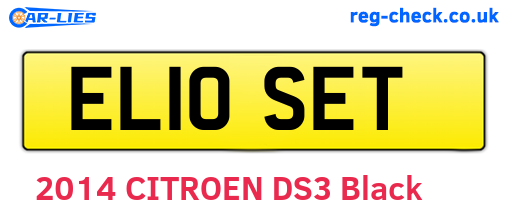EL10SET are the vehicle registration plates.